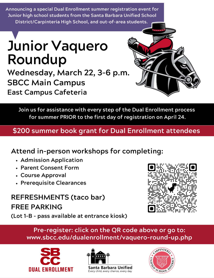 Vaquero Round-Up Junior High Date/Time Announcement Flyer - English